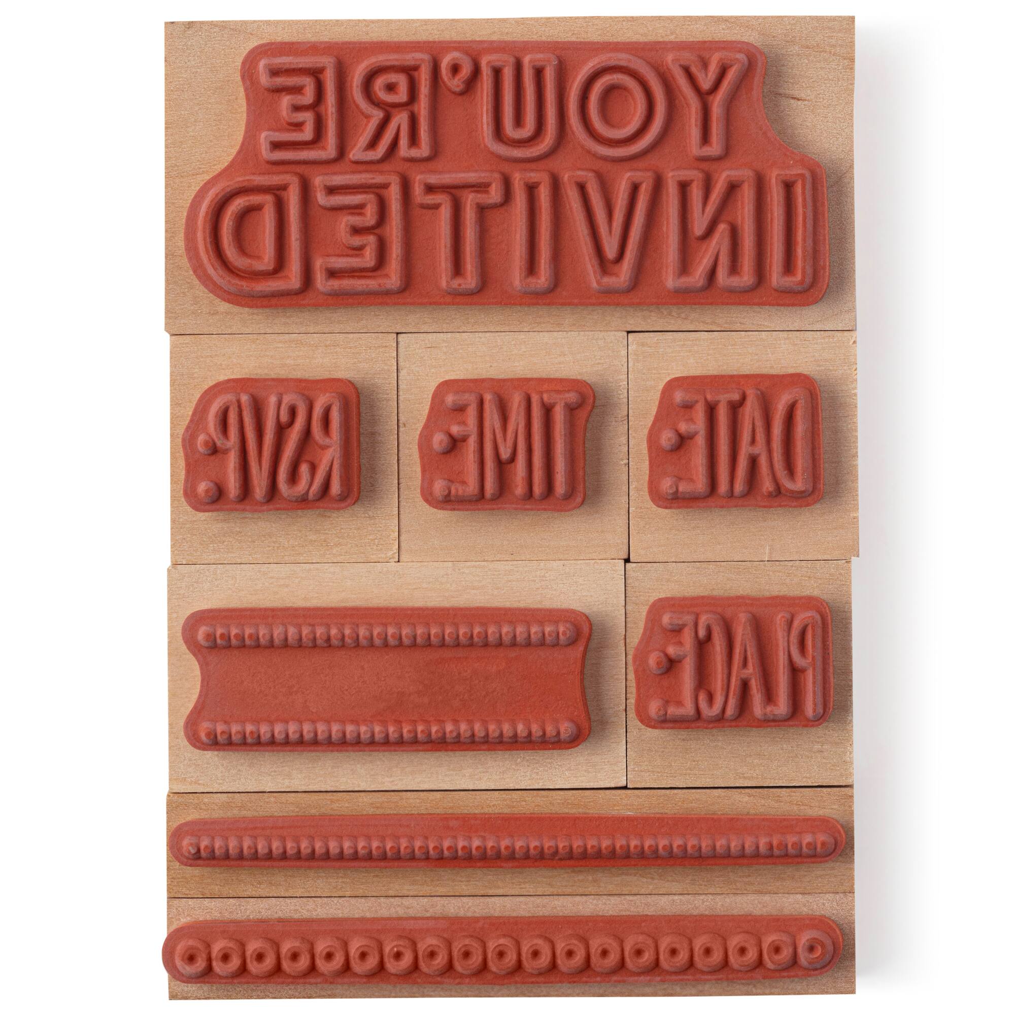 You're Invited Wood Stamp Set by Recollections™